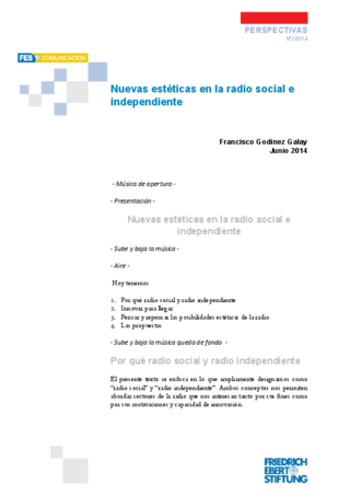 Nuevas estéticas en la radio social e independiente